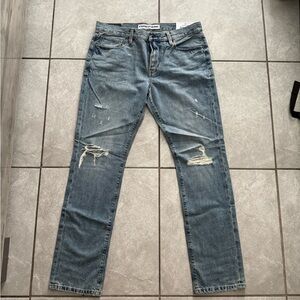 Express Light Blue Distressed Jeans